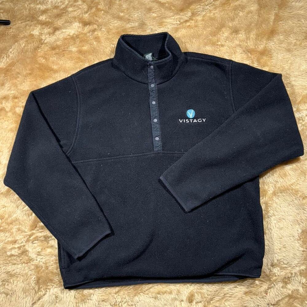 L.L. Bean Vintage 80s Fleece Quarter-Zip Jacket Men's Size L‎ Retro 24x27